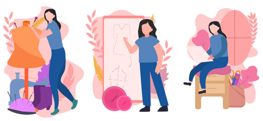 Flat Bundle Fashion Illustration