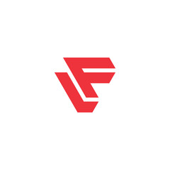 Alphabet letter icon logo LF