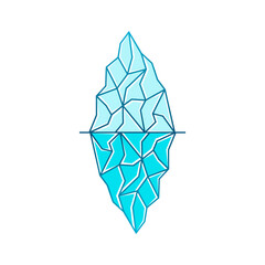 Iceberg logo design vector illustration
