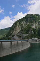 Obraz na płótnie Canvas Tateyama Kurobe Dam at Toyama and Nagano in Japan.