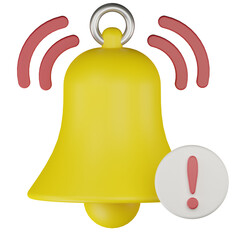 3d  alarm notification icon illustration