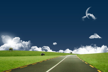 Road leading out to the horizon