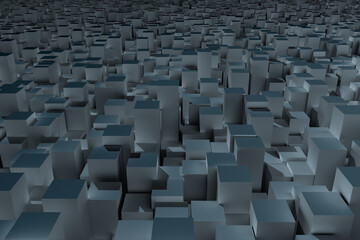 Digitally generated image of blocks