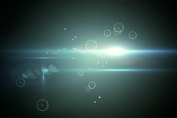 Circles on glowing background