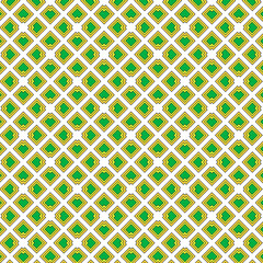 Geometric Green Yellow White Rhombus Fasion Fabric Cloth Textile Tile Shape Symmetry Texture Tile Wallpaper Background Banner Poster Interior Design Graphic Illustration Wrapping Paper Print Pattern  