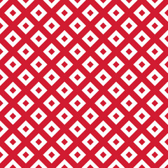 Geometric Red White Simple Square Shape Texture Wallpaper Background Banner Poster Interior Graphics Design Fashion Fabric Textile Cloth Tile Wrapping Paper Decorative Element Laminate Vector Pattern