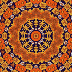 Festive colorful mandala pattern illustration