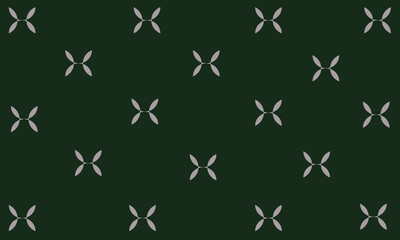 vector pattern flowers on a green background