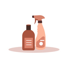 Home cleaning liquid plastic spray vector illustration