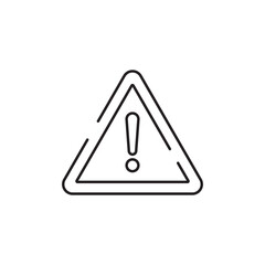 Warning line art icon design template vector illustration