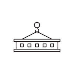 Beam line art icon design template vector illustration