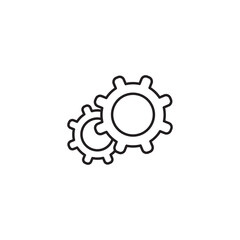Gear line art icon design template vector illustration