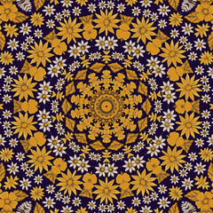 Festival art vector seamless pattern mandala