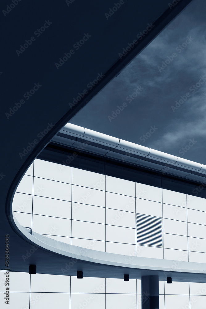 Poster exterior of modern architecture. building abstract background