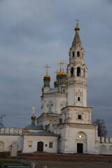 Obraz premium Trinity cathedral in Verkhoturye city. Trinity cathedral is a UNESCO world heritage site. Verhoturye city, Sverdlovsk region, Russia.