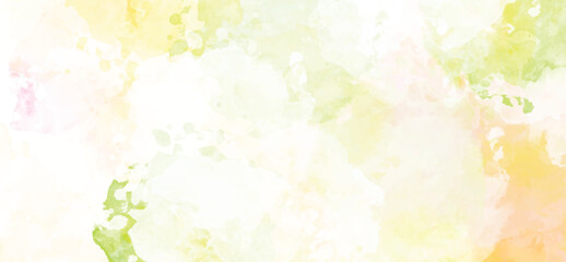 Green watercolor texture background, artistic hand paint  watercolor paper art for design background