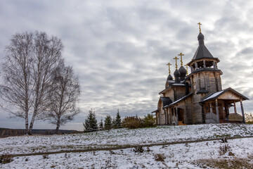 Temple of all saints of Ural and Siberia near the Verhoturye city. Sverdlovsk region, Russia.