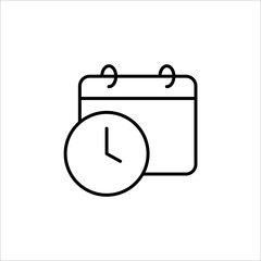 Schedule concept line icon. Simple element illustration. Schedule concept outline symbol design.