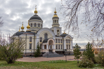 The temple of Archangel Michael in Merkushino near the Verhoturye city. Merkushino village, Sverdlovsk region, Russia.