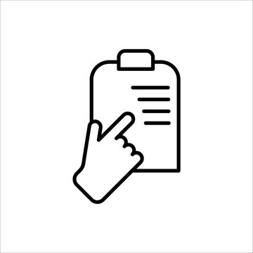 Instruction manual concept line icon. Simple element illustration. Instruction manual concept outline symbol design.