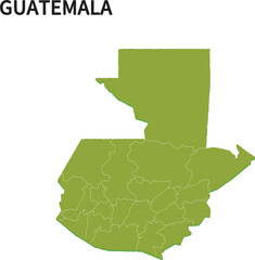 グアテマラ/GUATEMALAの地域区分イラスト