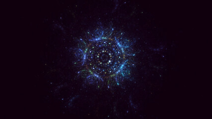 3D rendering abstract round light background