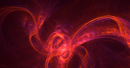 3D rendering abstract colorful fractal light background