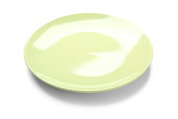 Empty ceramic plate isolated on white