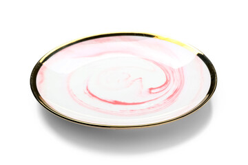 Empty ceramic plate isolated on white