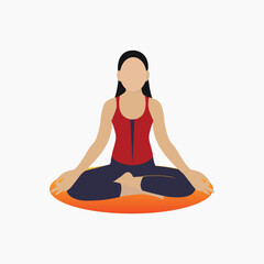 Yoga Girl Exercize Vector Illustration Design