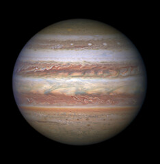 Planet Jupiter in natural colors. Elements of this image were furnished by NASA. © Claudio Caridi