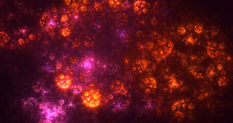 3D rendering abstract multicolor fractal light background
