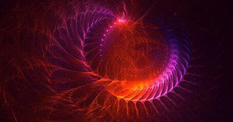 3D rendering abstract multicolor fractal light background
