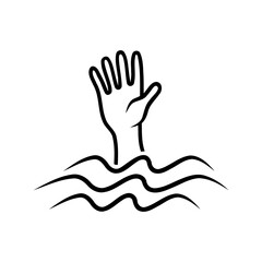 Simple And Clean Hand Drown Icon Sign Vector Illustration On White Background