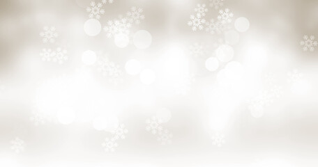 white snow blur abstract background. Bokeh Christmas blurred beautiful shiny Christmas lights