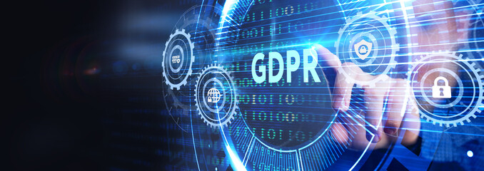 GDPR Personal data protection regulation cyber security. Business, Technology, Internet and network...