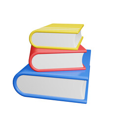 Pile of book education schools 3D illustration icon
