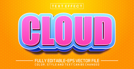 Cloud text editable style effect