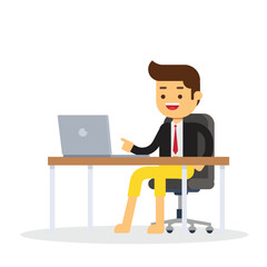 Happy Man working from home