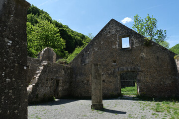 Fototapeta na wymiar ruins of the old arms factory of Orbaizeta, Navarre, Spain
