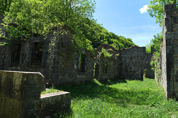 ruins of the old arms factory of Orbaizeta, Navarre, Spain