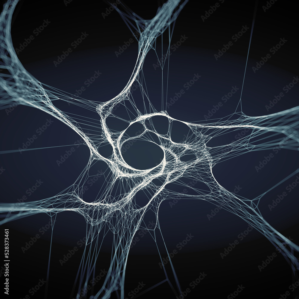 Aufkleber Abstract organic structure. Futuristic background. 3d rendering illustration