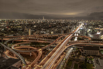 Fototapeta na wymiar 東大阪JTCの夜景