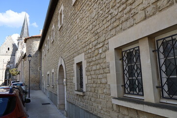 Fototapeta na wymiar Abbaye Saint Martin de Liguge, village de Liguge, département de la Vienne, France