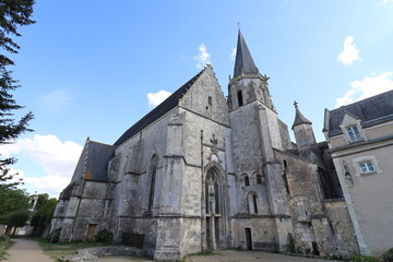 Fototapeta premium Abbaye Saint Martin de Liguge, village de Liguge, département de la Vienne, France