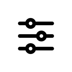 Equalizer mixer, slider bar, line web or mobile interface vector icon