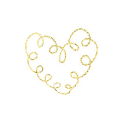 Gold Glitter Heart