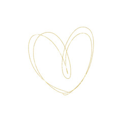 Gold Glitter Heart 