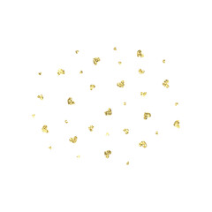 Gold Glitter Hearts