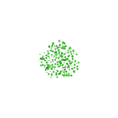 Green Glitter Circle Dots